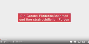 Video: Die Corona-Förderungen und ihre strafrechtlichen Folgen - Ecovis Landshut