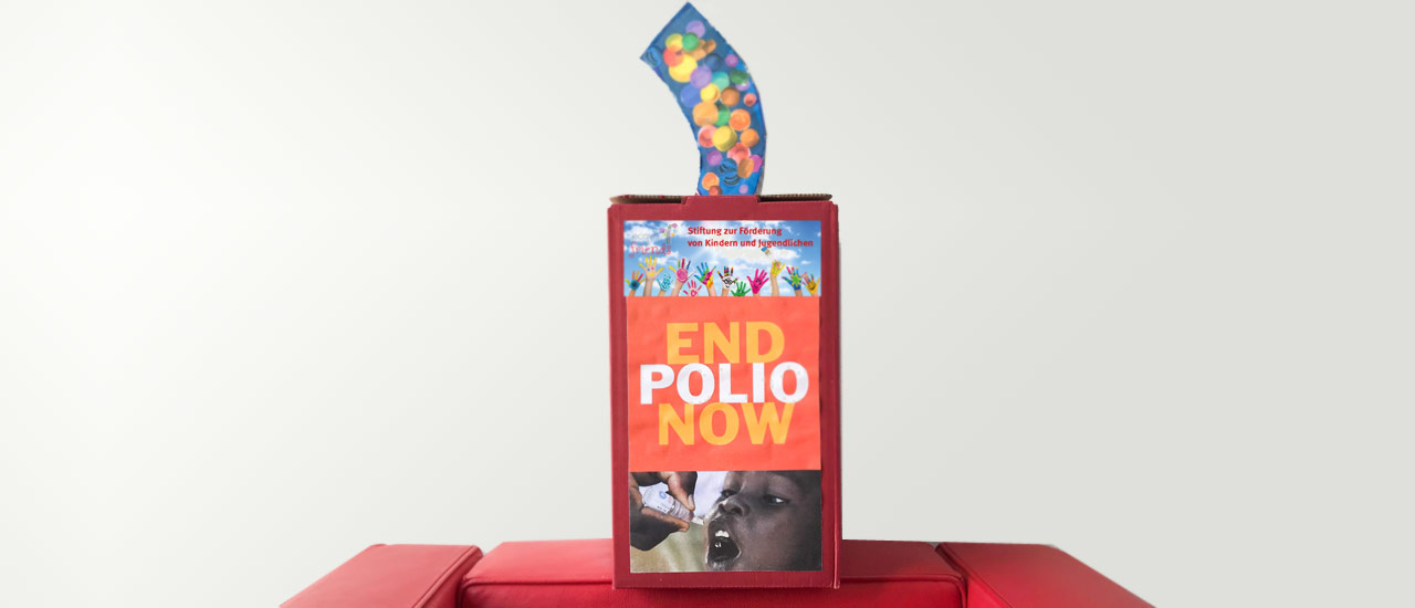 Kunststoffdeckel gegen Polio