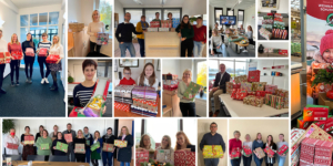 Gemeinsam Päckchen packen für „Weihnachten im Schuhkarton“ – Ecovis & friends spendet 1.000 Euro - Ecovis & friends Stiftung